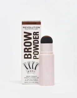 Revolution Brow Powder Stamp & Stencil Kit - Ash Brown For Unisex -Revolution Shop 203503194 1 ashbrown 1