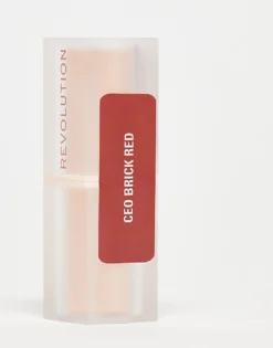 Revolution Lip Allure Soft Satin Lipstick CEO Brick Red For Unisex 8 Revolution Lip Allure Soft Satin Lipstick CEO Brick Red For Unisex -Revolution Shop 205286672 4