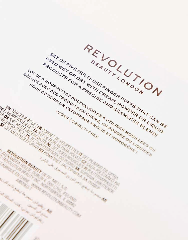 Revolution 5pk Mini Finger Puff Set For Unisex Pink/black 3 Revolution 5pk Mini Finger Puff Set For Unisex Pink/black - Image 3