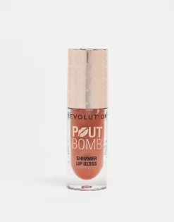 Revolution Pout Bomb Shimmer Gloss Nude Glow For Unisex 9 Revolution Pout Bomb Shimmer Gloss Nude Glow For Unisex -Revolution Shop 207788574 1 nudeglow 1