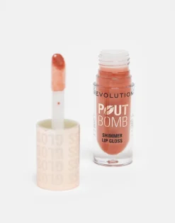 Revolution Pout Bomb Shimmer Gloss Nude Glow For Unisex 7 Revolution Pout Bomb Shimmer Gloss Nude Glow For Unisex -Revolution Shop 207788574 3