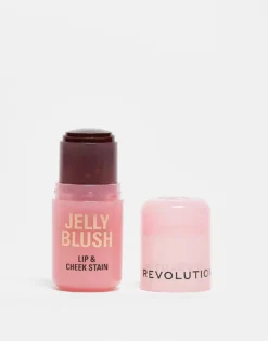 Revolution Jelly Blush Stick Lip And Cheek Stain - Peach Orange For Unisex