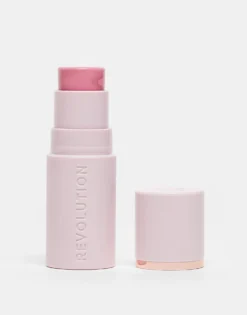 Revolution Skin Silk Marble Blush Stick Pinched Light Pink For Unisex
