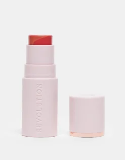 Revolution Skin Silk Marble Blush Stick Sunkissed Apricot For Unisex